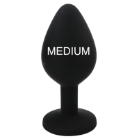X-CITE GEM SILICONE PLUG MED BLACK